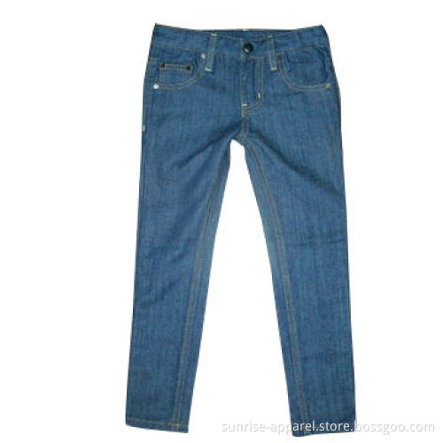 Girl's Denim Jeans with Double Folded Hem